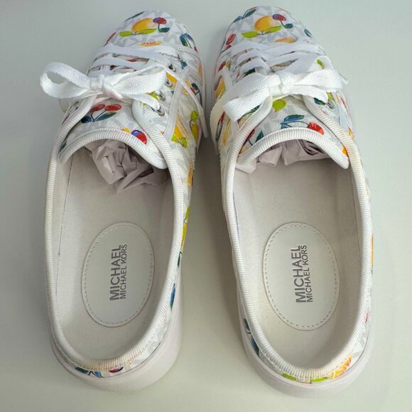 Michael Kors Poppy Fruit Print Logo Slip-On Sneaker Women's 8 - Picture 6 of 9